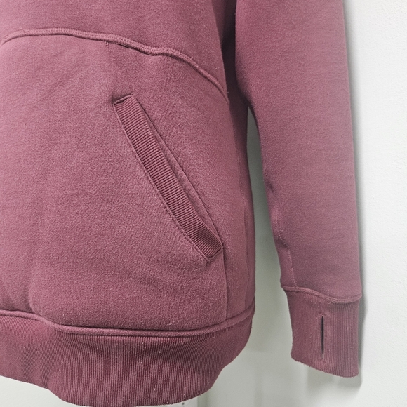 Athleta Solstice Reversible Sherpa Crew Womens Sweater Hoodie Maple Red XSmall - Picture 5 of 13